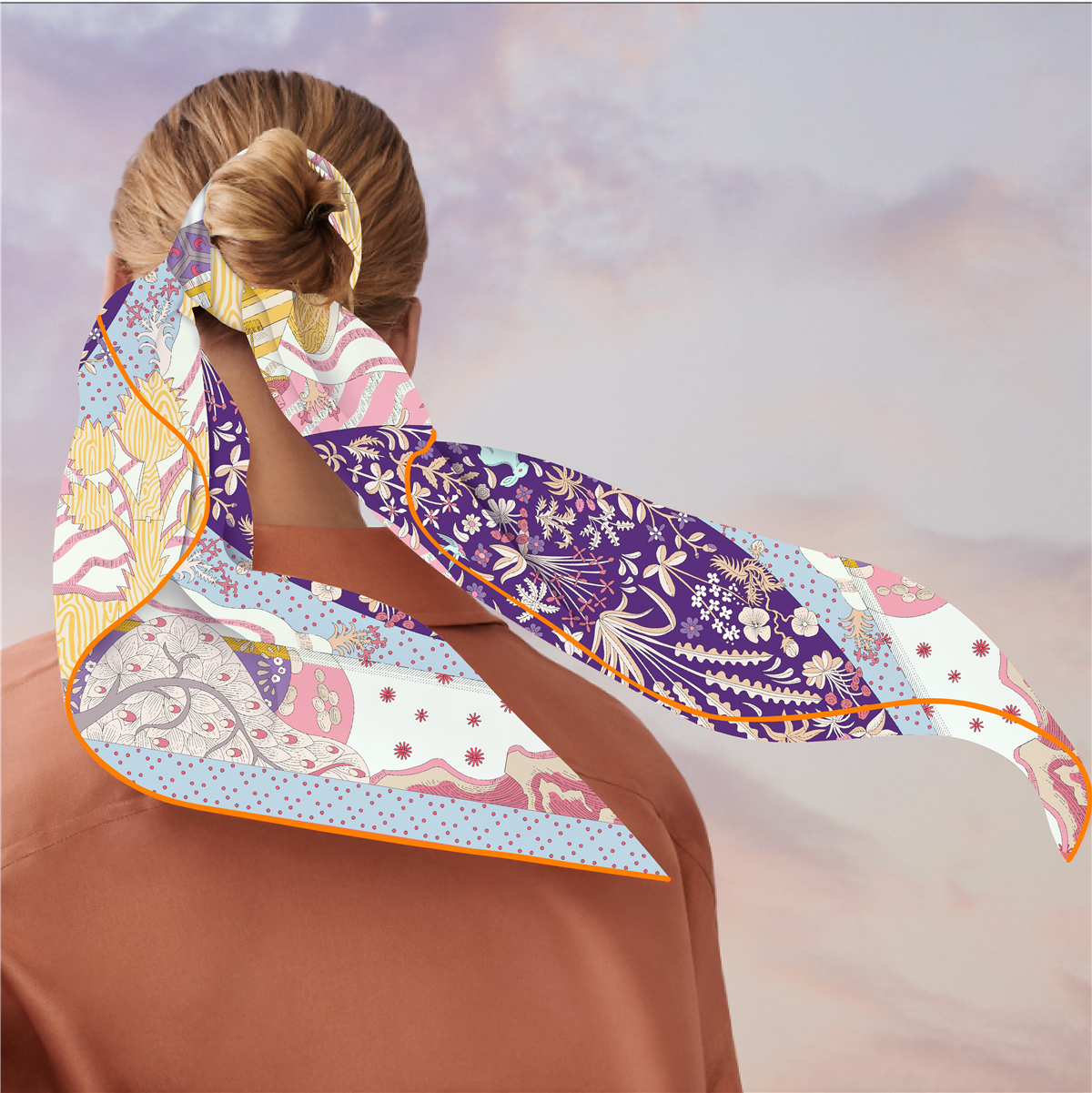 Écharpe triangle de marque pour femme, nouvelle voix du temps, sergé, bandana de luxe, bandeau de sauna, hijab, foulard, châle de la présidence