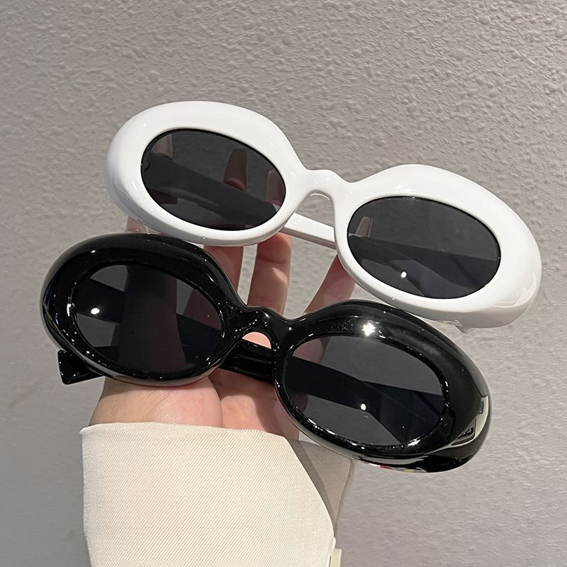 Nouvelles Lunettes de Soleil Ovales Haut de Gamme pour Femmes, Style Hip-Hop, Photographie Urbaine, Rétro, Tendance, Polyvalentes, Protection Solaire