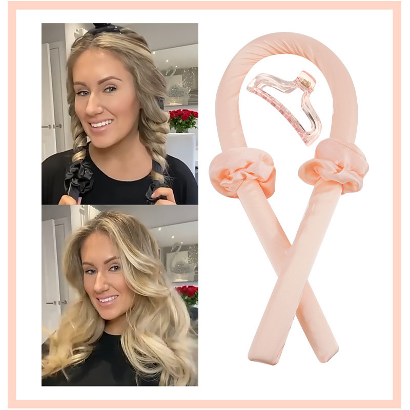 Femme tige de friser sans chaleur boucles de cheveux sans chaleur bandeau faire des cheveux doux brillant bigoudi outils de coiffure accessoires femme.