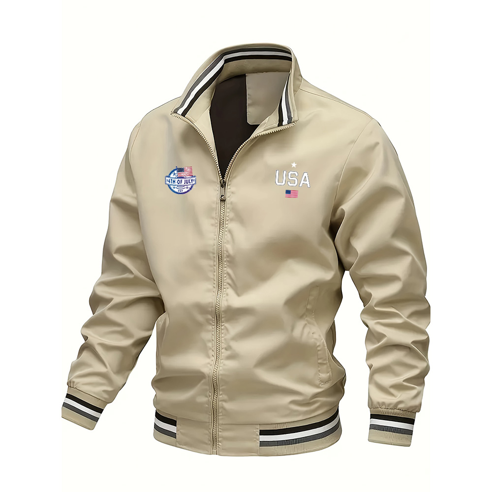 Vestes pour hommes de haute qualité mode décontracté USA lettre graphique imprimé manteau extérieur hauts Baseball Bomber varsity veste hommes surdimensionné