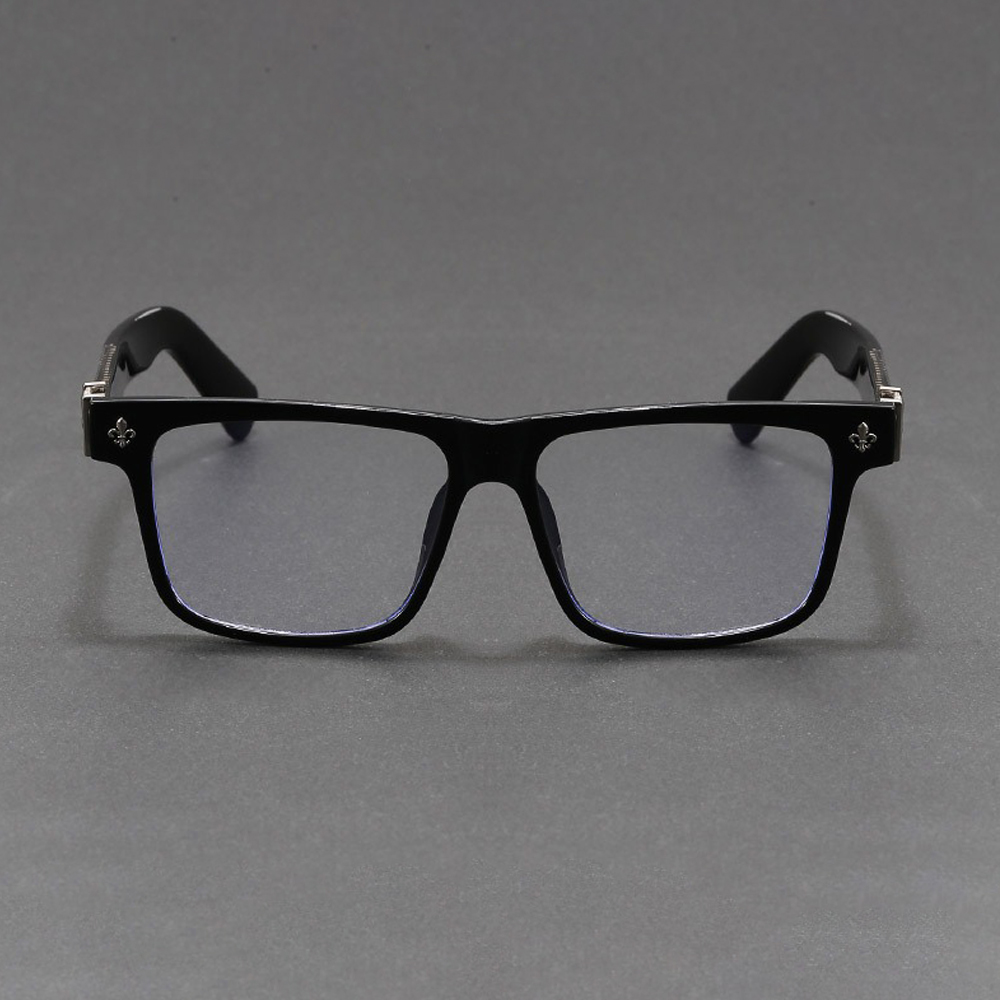 Lunettes anti-lumière bleue carrées vintage pour hommes et femmes, monture épaisse noire rétro, lunettes de vue de luxe à la mode avec charnière décorative