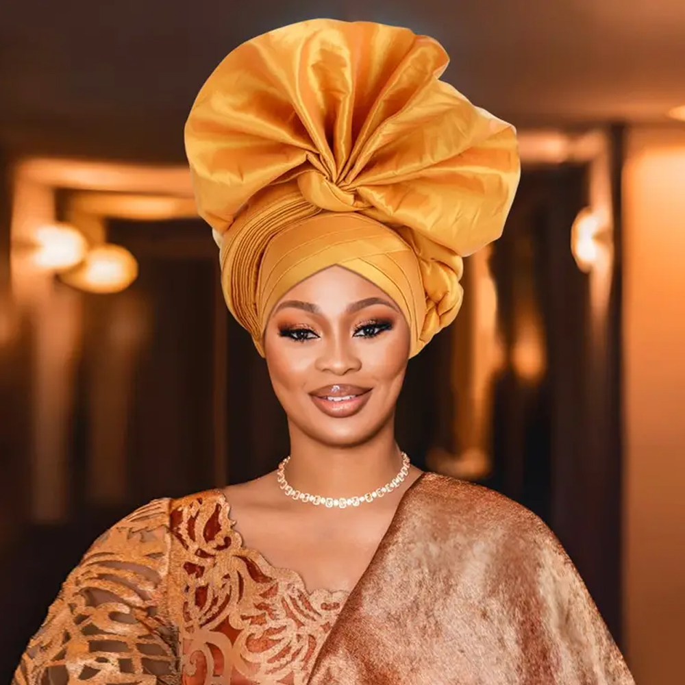 Turban Africain pour Femme, Cravate de Sauna, Nigeria, Brut, ixde Mariage, 2024