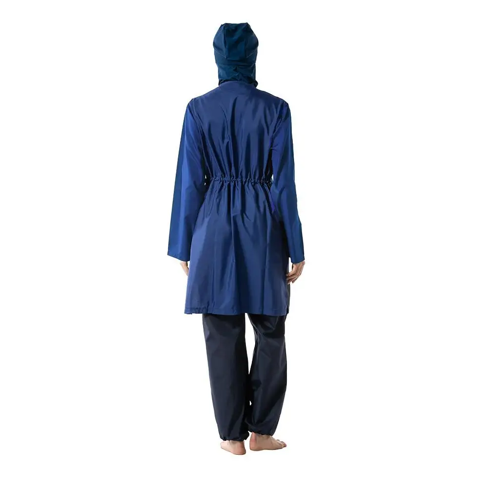 Maillot de bain à manches longues pour femmes, 3 pièces, couverture complète, hijab musulman, arabe, burkini, sport, vêtements de plage, conservateur trempé