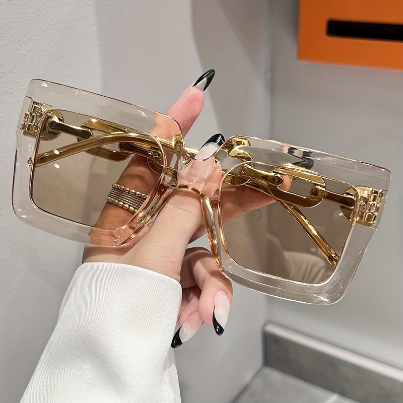 Lunettes de soleil carrées de luxe pour femmes, décontractées, couleur bonbon, anti-reflets, pour la plage, les fêtes et les voyages