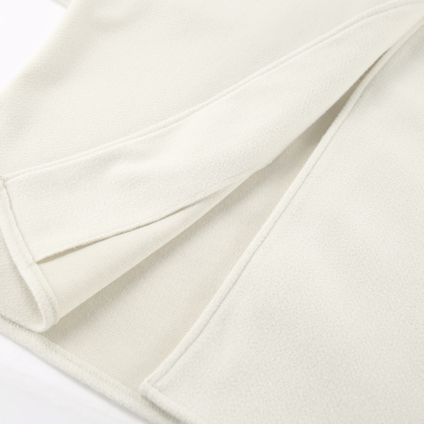 Veste blanche à col roulé pour femme, manteau court élégant et chaud, nouveau Style pour le printemps et l'automne