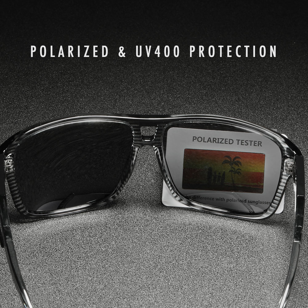 Lunettes de soleil polarisées hommes femmes carré conçu mâle noir sport lunettes de soleil gafas de sol hombre Polarisation