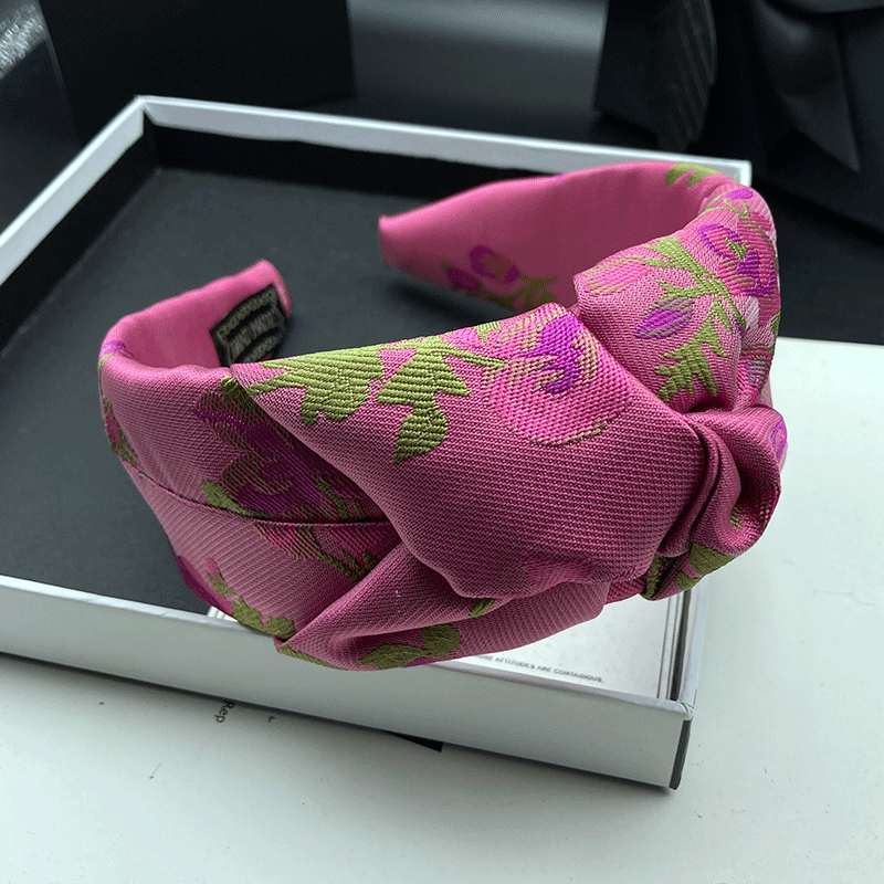 Serre-tête à barrettes pour femme, tendance et élégant, avec volume sur le dessus, accessoire de coiffure externe, bandeau de compression à bord large