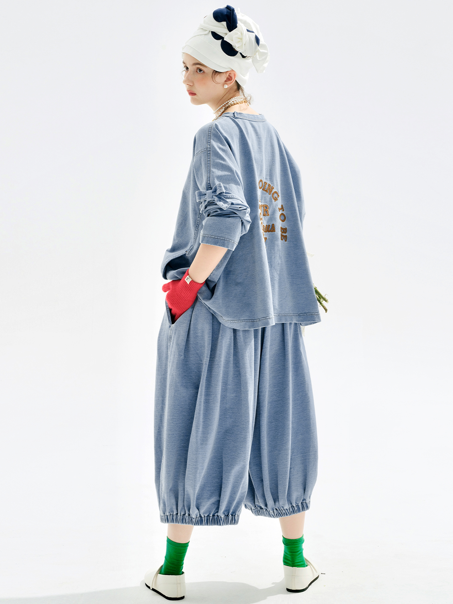 imakokoni Vêtements féminins, pantalons et culottes pour femmes, coupe ample, taille à cordon de serrage, décontracté, à porter au quotidien