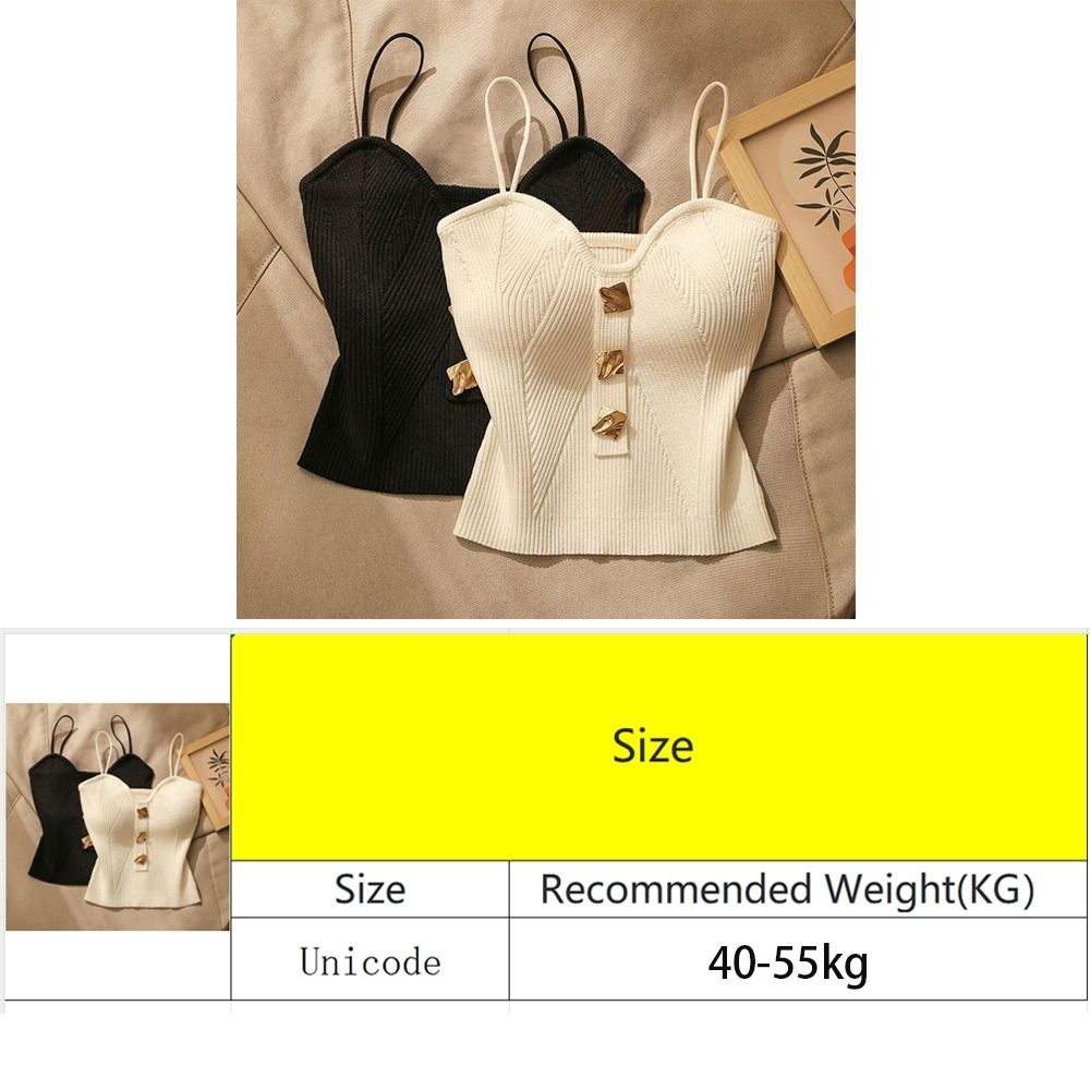 Débardeur d'été tricoté décontracté, sans manches, Slim, ajusté, poitrine, col licou, maillot de corps, chemise haute pour femmes