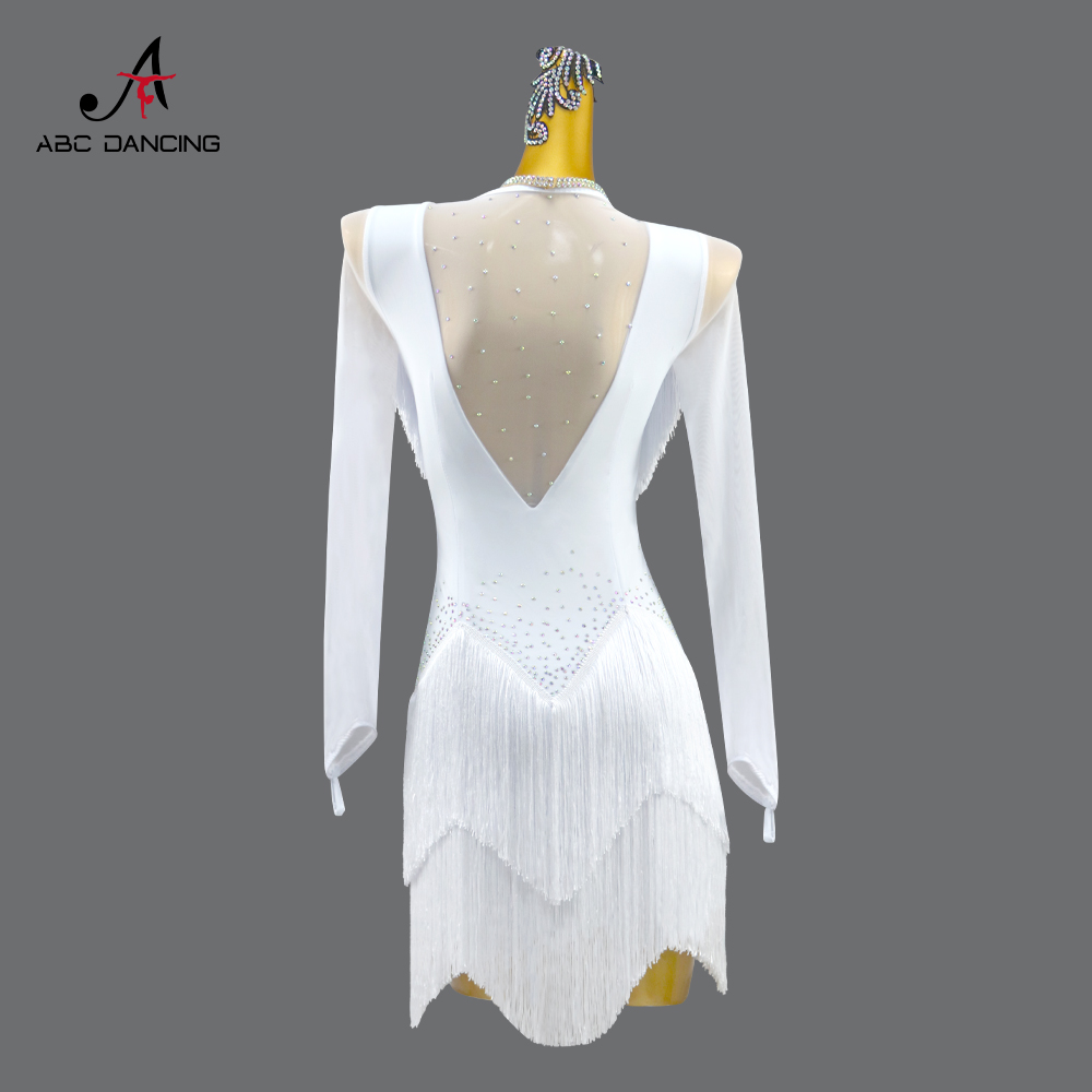 Robes de danse latine pour femmes, tenues de fête, tenues d'entraînement, tenues de sport, tenues de bal, tenues de soirée, costumes pour filles, jupes de samba pour spectacles sur scène.