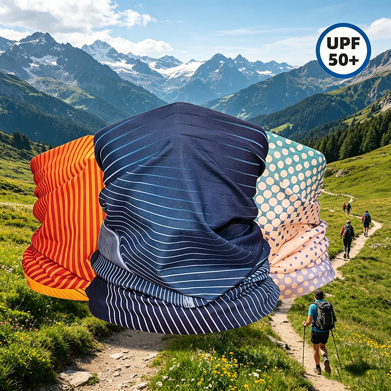Écharpe de montagne en soie glacée, masque facial de protection solaire, bandana unisexe pour la pêche et le cyclisme en extérieur
