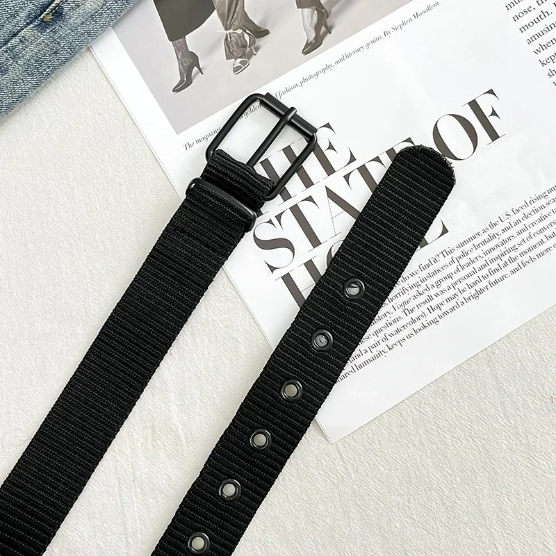 DulEnvironKnowing-Ceinture en toile pour hommes et femmes, simple et pratique, tissage en nylon, pantalon de cow-boy, sport de plein air, nouveau
