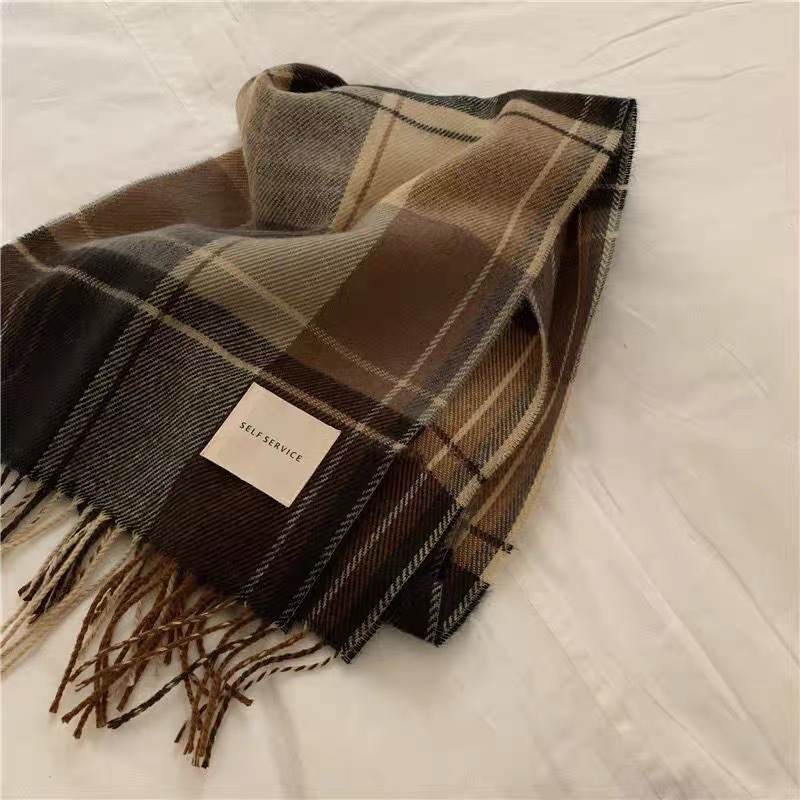 Écharpe Pashmina en Cachemire pour Femme et Homme, Châle à Pompon Rond, Couverture Foulard, Design Imprimé Chaud, Nouvelle Optique, Hiver 2023