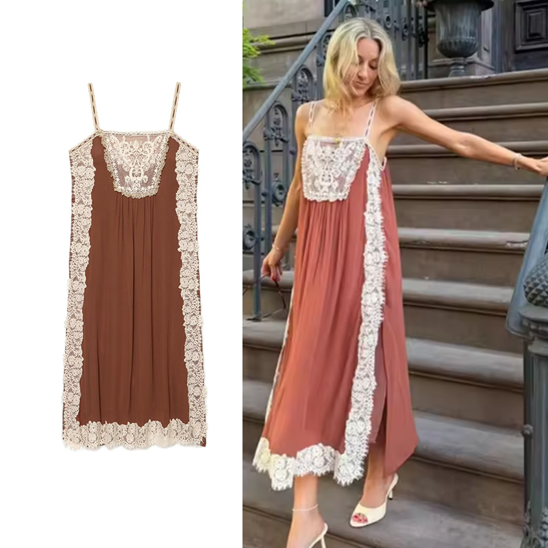 Robe en dentelle pour femme, nouvelle collection été 2026, élégante, pour les vacances, style urbain chic, pour les jeunes, idéale pour les voyages, robes longues uniques