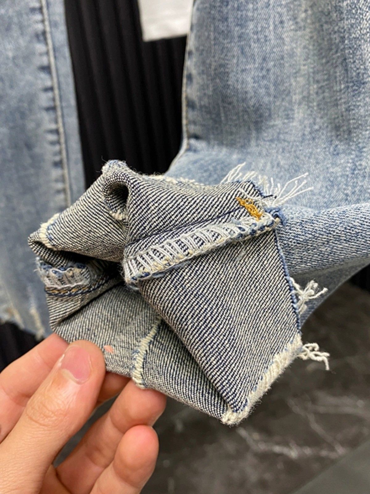 Jean déchiré pour hommes, pantalon Slim de marque tendance, polyvalent, beau, élastique, mendiant, de styliste, nouvelle collection printemps automne 2025