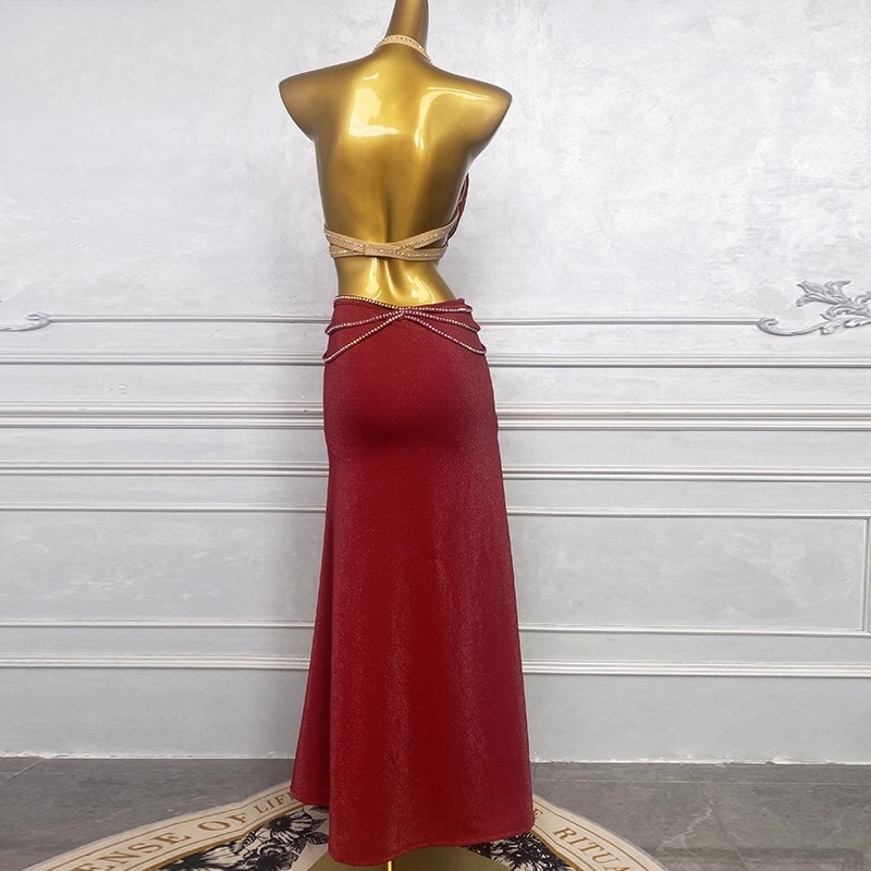 Costume de danse du ventre personnalisé, Costume de spectacle pour femmes, vêtements de danse orientale, tenue d'entraînement, soutien-gorge, jupe, combinaison