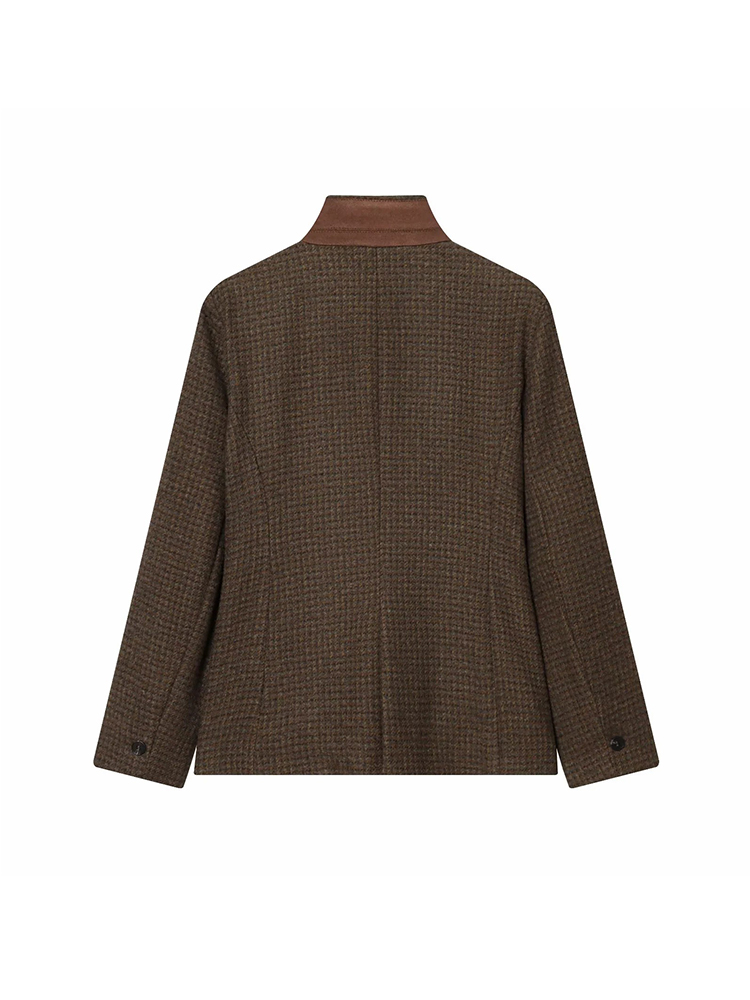 Vêtements d'automne pour femmes, blazer élégant pour le travail, blazer slim à boutons, blazer à carreaux, nouvelle mode chic, blazer de costume