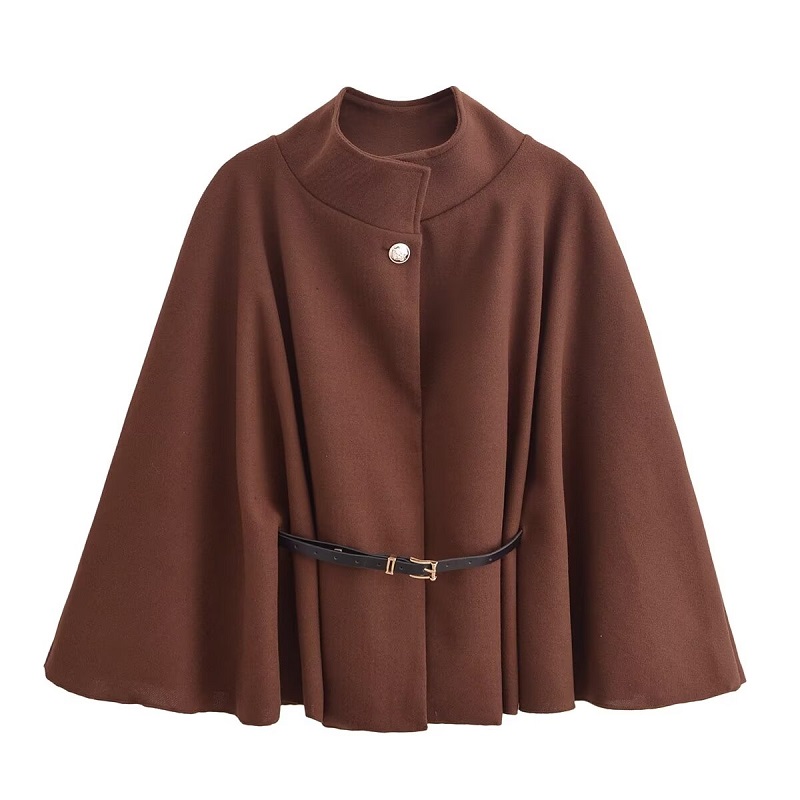 MUJER ceinture Poncho Capes femmes Capes noires manteaux d'hiver femme 2025 manches chauve-souris Cape manteaux pour femmes mode femmes Cape veste