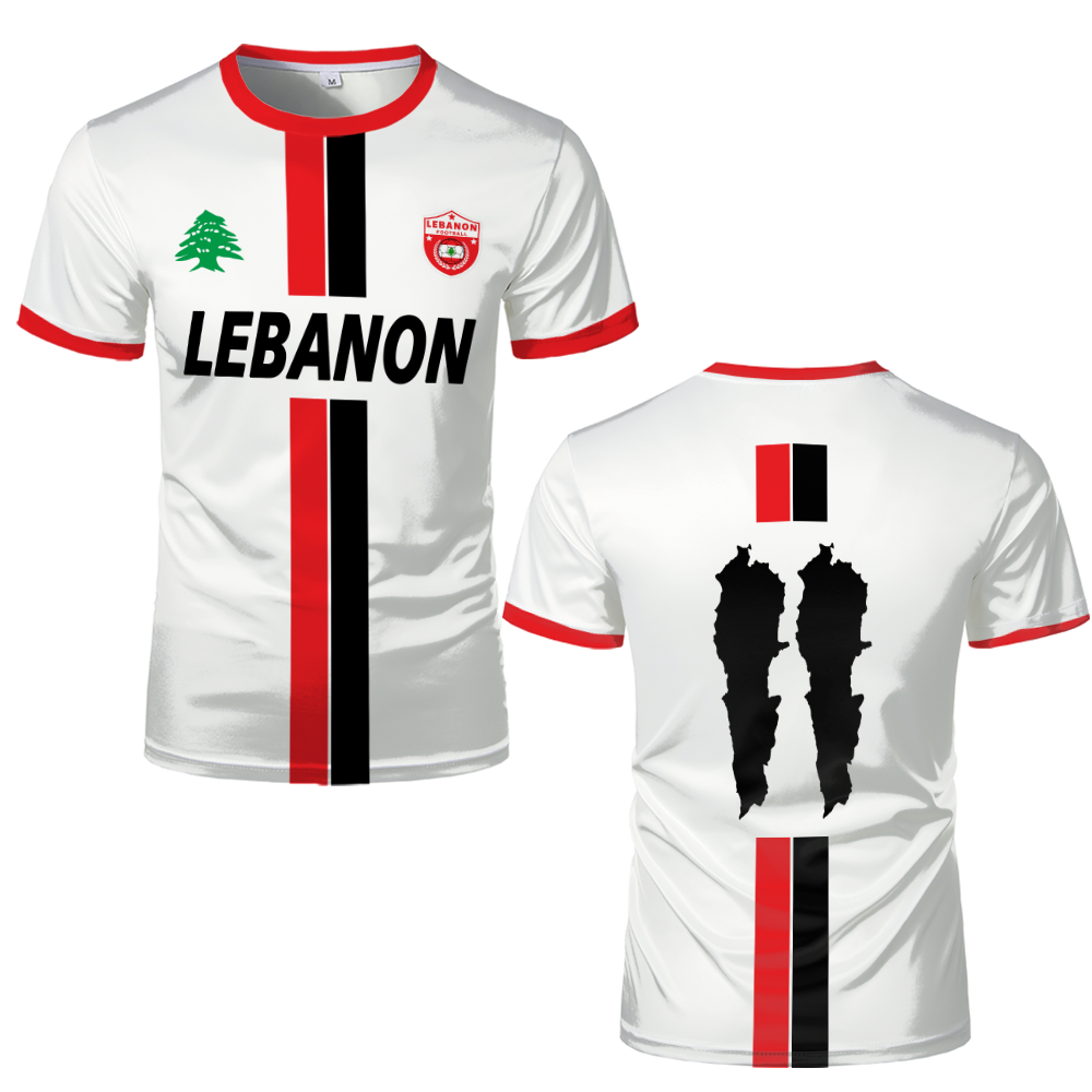 Maillot de Football du Liban, t-shirts pour adultes et enfants, uniformes de Football de sport légers de luxe imprimés numériques, vêtements drapeau libanais pour hommes