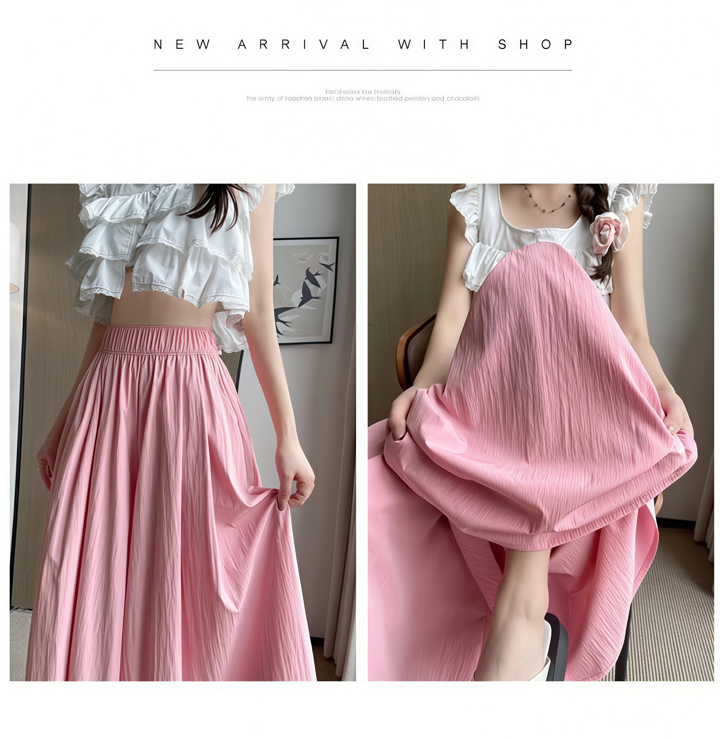 Pantalon-jupe d'été en soie glacée pour femmes, taille haute, élastique, plissé, à jambes larges, ample, fluide, léger, décontracté, long, style palazzo.