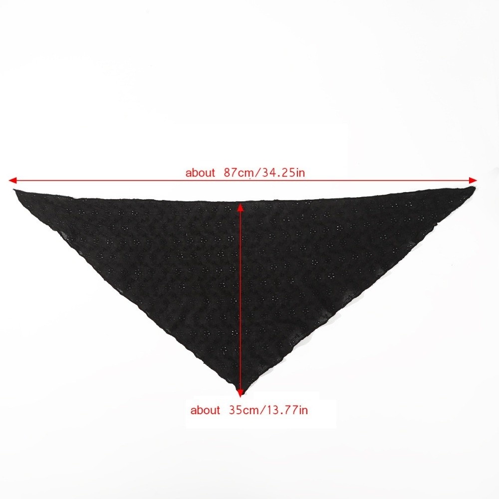 Écharpe triangulaire élégante de couleur unie, style rétro, avec motif floral en tissu, design doux, foulard pour femme, tendance mode