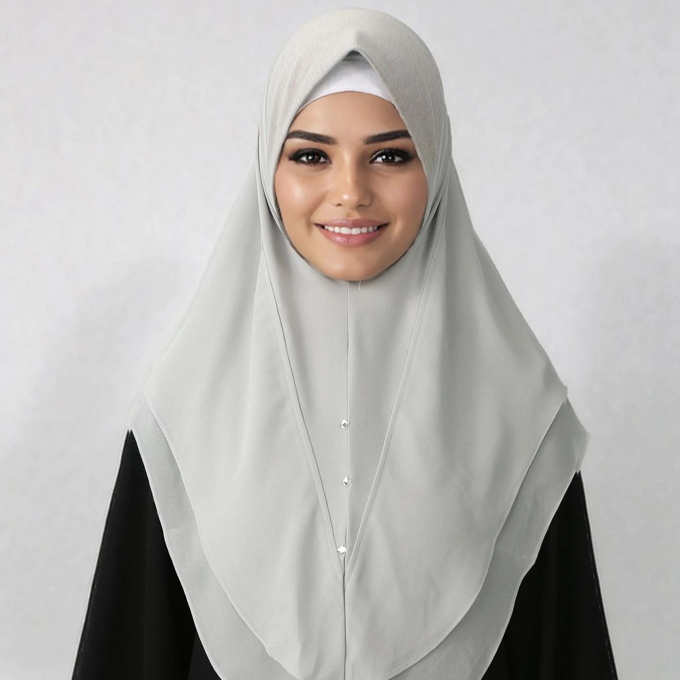 Musulman instantané Hijab en mousseline de soie femmes Double couche châle foulard enveloppement Amira chimio casquette islamique écharpe couverture Turban bandeau