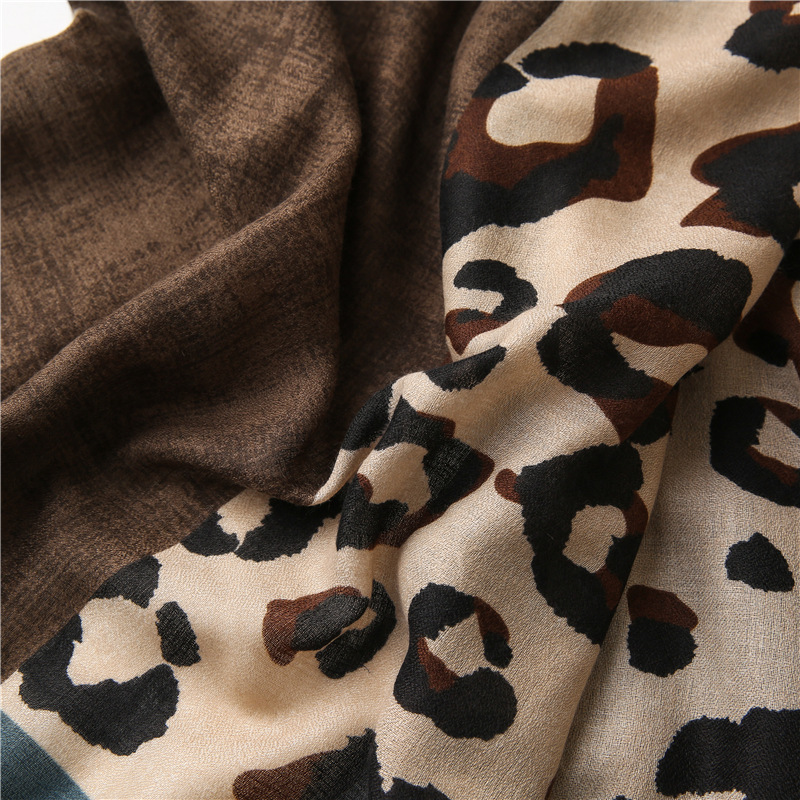 Écharpe châle en Viscose à franges léopard pour femmes, foulard pour dame, étole Pashmina, Hijab musulman, mode dame, 180x90cm