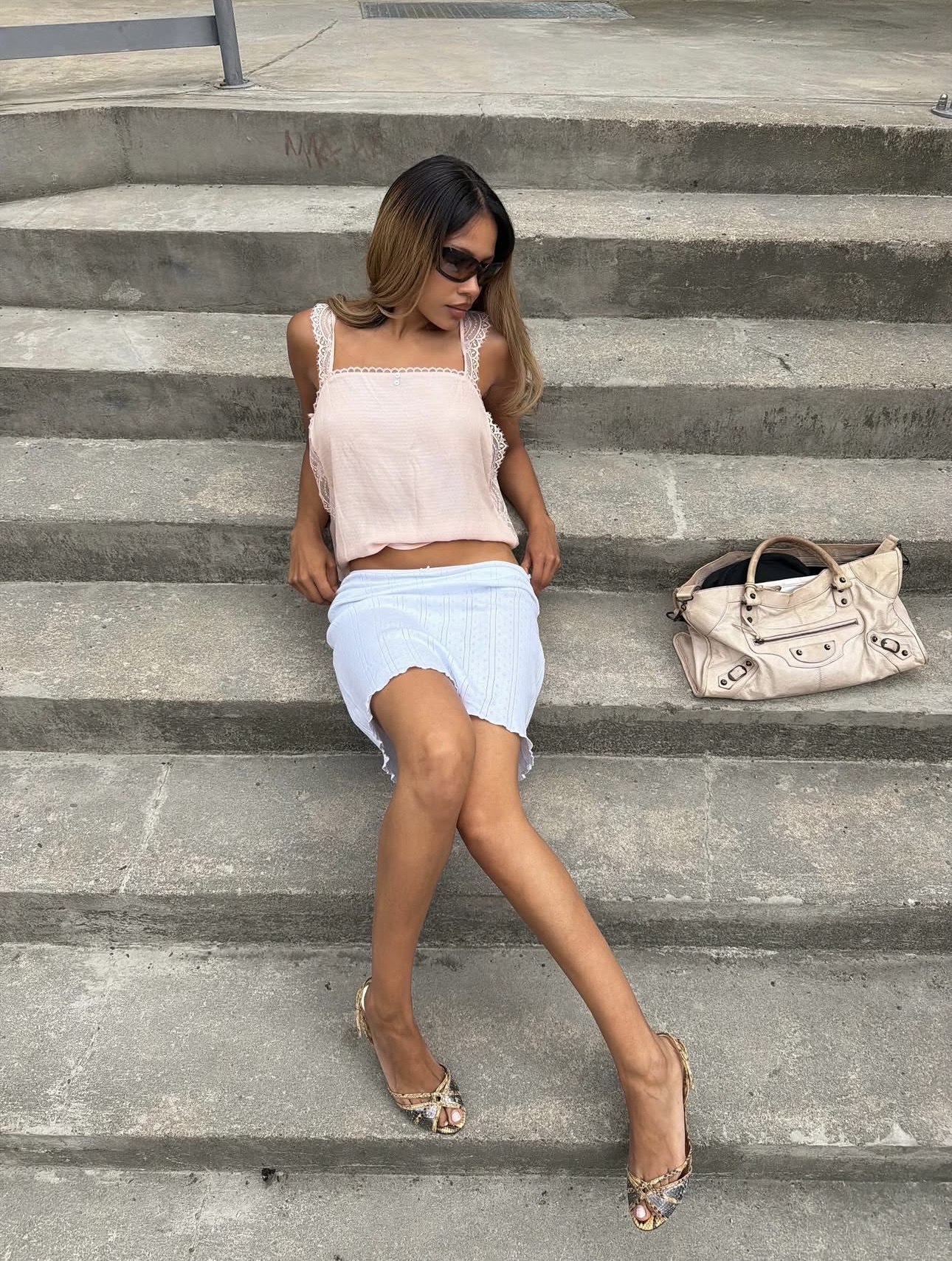 COU The Slip Skirt Noir et Blanc
