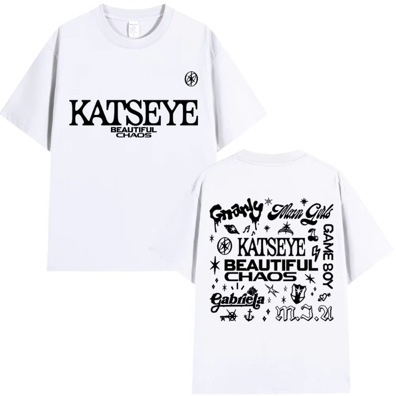 T-shirt coréen Katseye Beautiful Chaos Tour, Kpop Vintage, pour hommes et femmes, mode Harajuku Kawaii, vêtements Y2K pour femmes