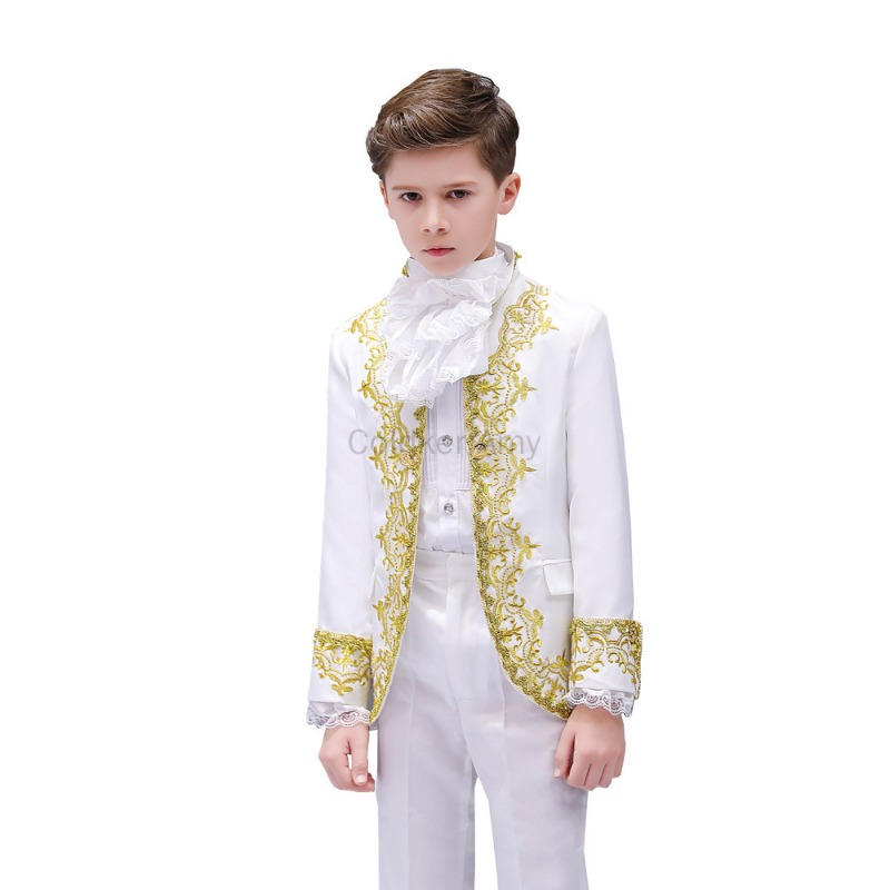 Costumes de prince pour garçons pour Halloween, tenue de chevalier médiéval Renaissance pour enfants, cadeau d'anniversaire, costume de blazer gothique victorien
