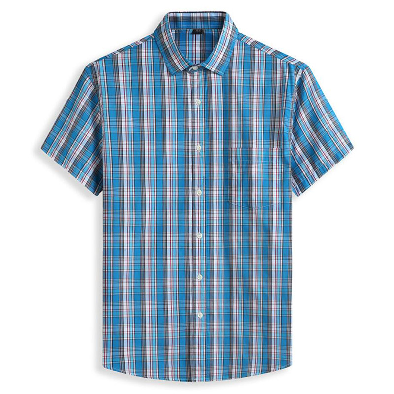 Chemise à carreaux à manches courtes pour hommes, 100% coton, 5XL, 6XL, 7XL, 8XL, 12XL, chemises grande taille pour hommes, mode décontractée, style classique, confortable