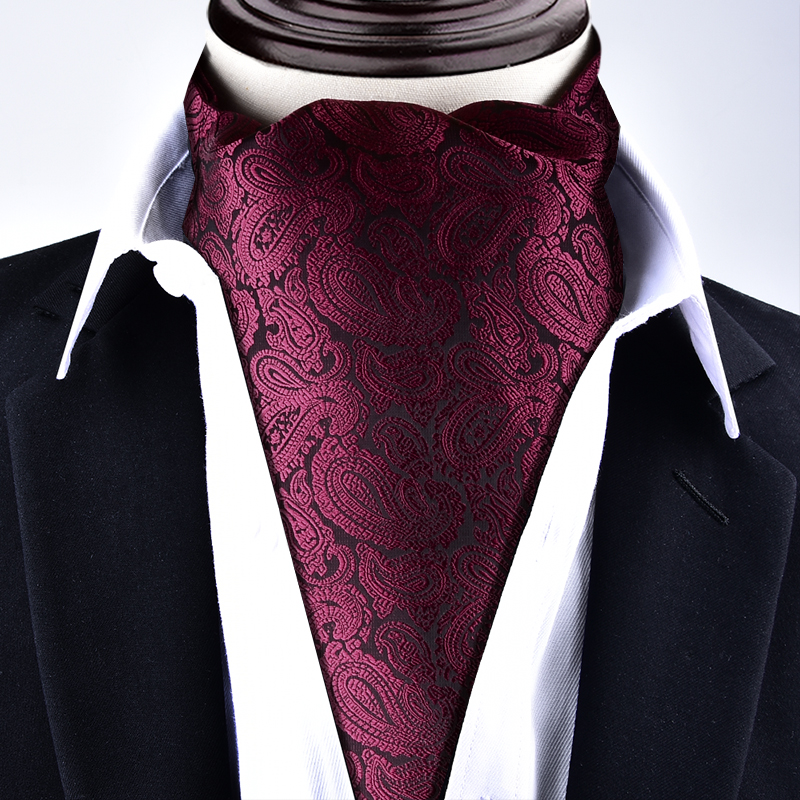 Écharpe pour homme 1 pièce pour le printemps, l'automne et l'hiver, écharpe Ascot rétro à motif floral, écharpe de costume de style britannique, écharpe de col de chemise, chaude