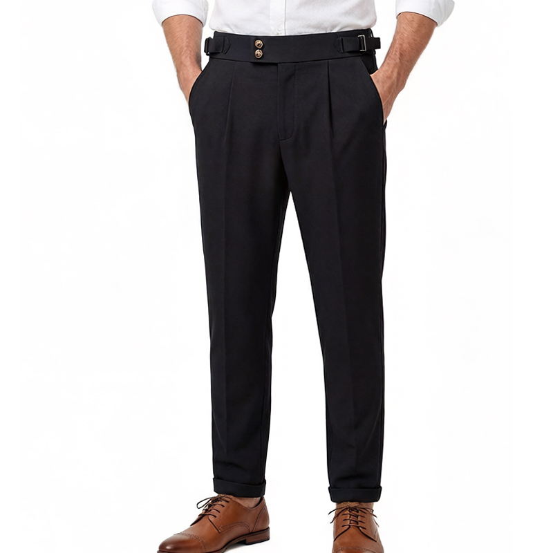 Pantalon de Costume Homme Extensible de Haute Qualité, Décontracté Chic, Infroissable, Coupe Droite, pour le Travail, Printemps-Automne