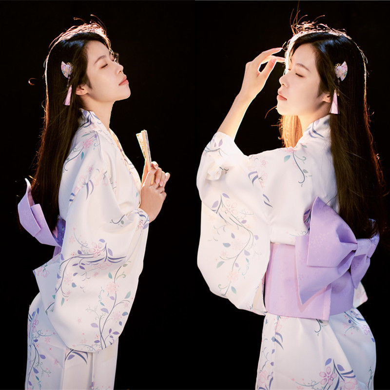 Robe de soirée Yukata pour femmes, Kimono, tendance nationale, Sexy, avec Obi, nouveauté, Costume de Cosplay japonais, Floral, taille unique