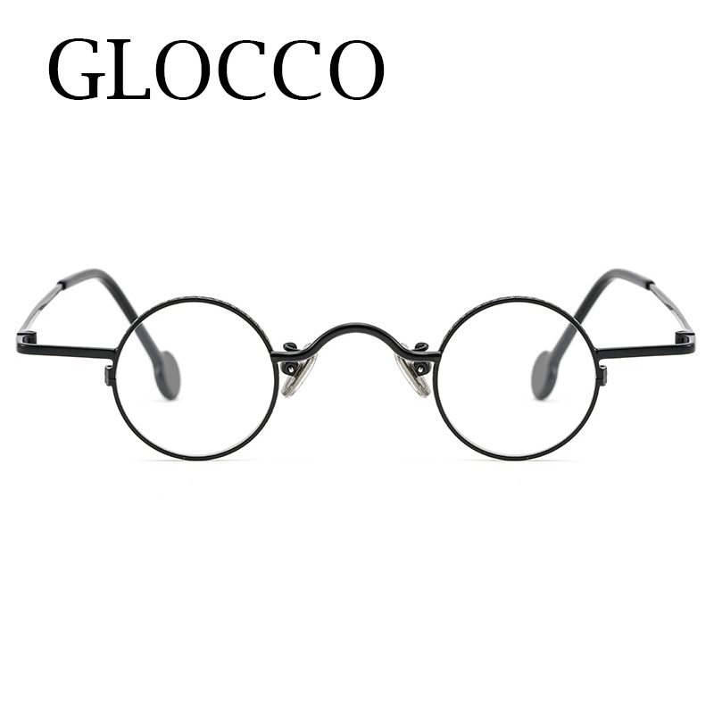 Lunettes de lecture rondes Steampunk en métal pour hommes et femmes, petite monture Anti lumière bleue presbyte rétro Vintage, verres transparents UV400