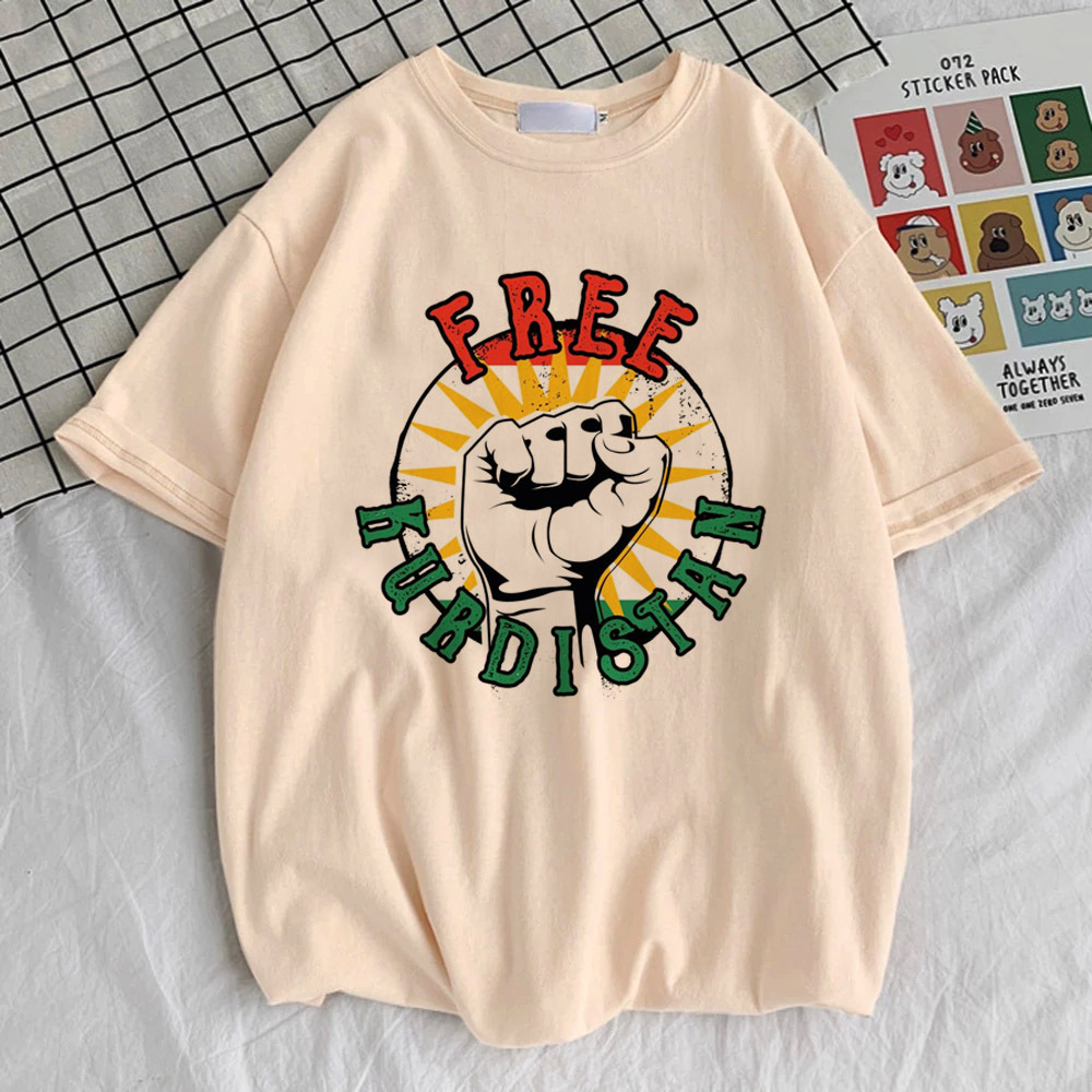 Kurdistan t-shirt adolescent gothique rétro université coloré confortable respirant Pastel coloré années 80 anime années 2000 vêtements coréens