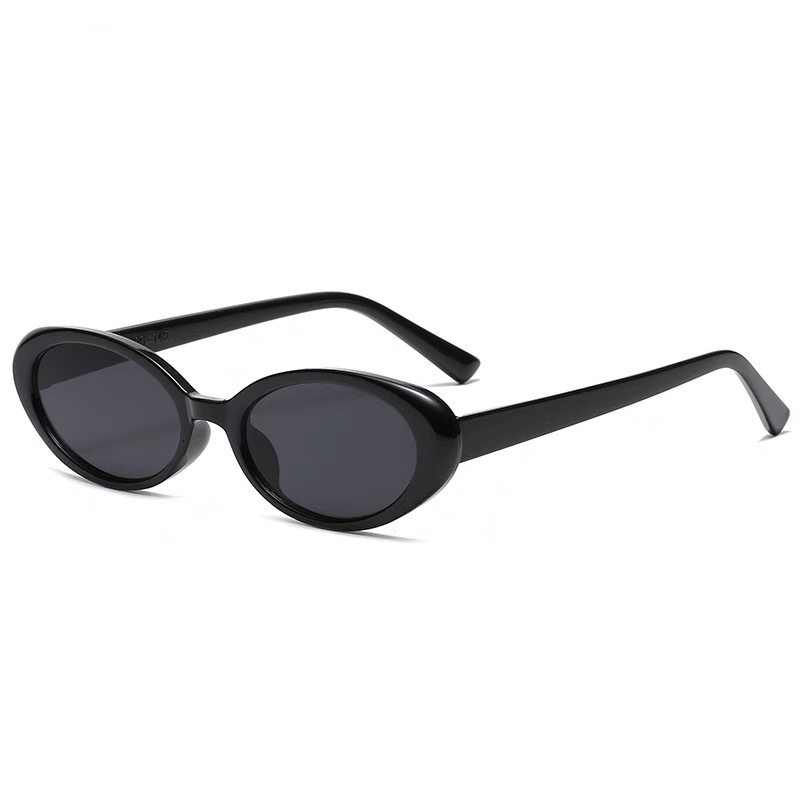 Lunettes de soleil ovales Vintage pour femmes, marque de luxe de styliste, petites lunettes de soleil ovales rétro noires rouges pour dames