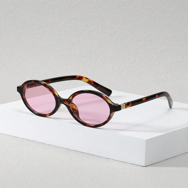 Lunettes de soleil ovales vintage pour femmes, de marque de luxe, petites lunettes ovales anti-lumière bleue, lunettes de mode rétro pour hommes, lunettes léopard