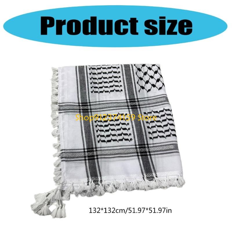 G5ae confortable Arafat Headscarf kffiyeh foulard pour les hommes à usage quotidien événement culturel
