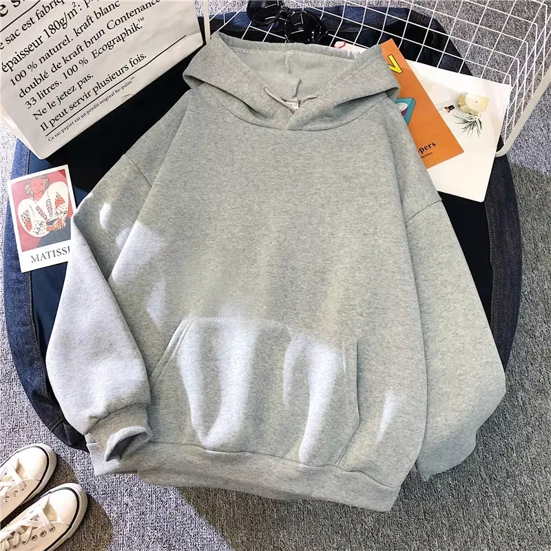Sweat-shirt à capuche et manches longues pour femme, pull de haute qualité, couleur Pure, toutes saisons, pour la maison, l'extérieur, décontracté, sportif, chaud