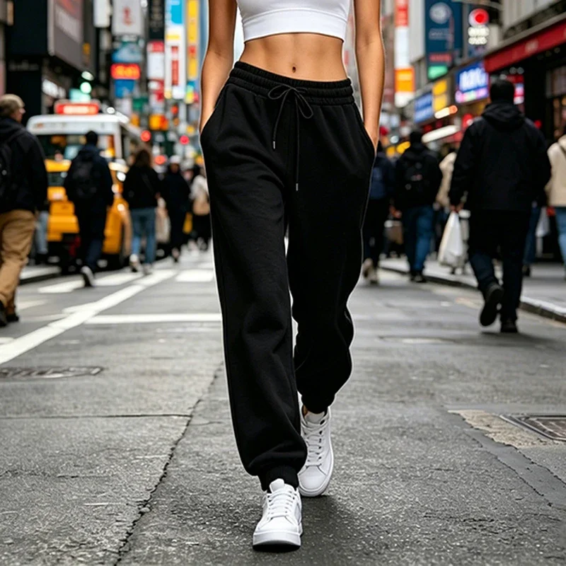 Pantalon de jogging décontracté et confortable pour femme, style urbain, polyvalent, en promotion