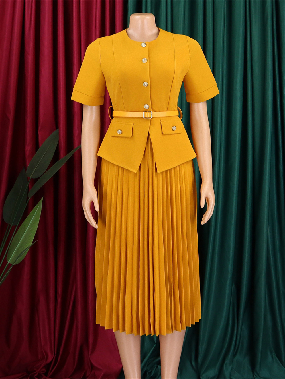 Robes plissées élégantes pour femmes 2026 – Collection été – Robe de soirée, d'anniversaire, de mariage, de bureau – Robe longue maxi à col rond pour femmes
