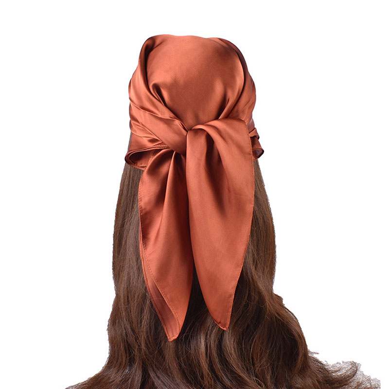 Foulard uni 70*70cm pour femme, nouvelle collection printemps-été, en soie fine, tendance, polyvalent, châle, hijab, écharpe de cou