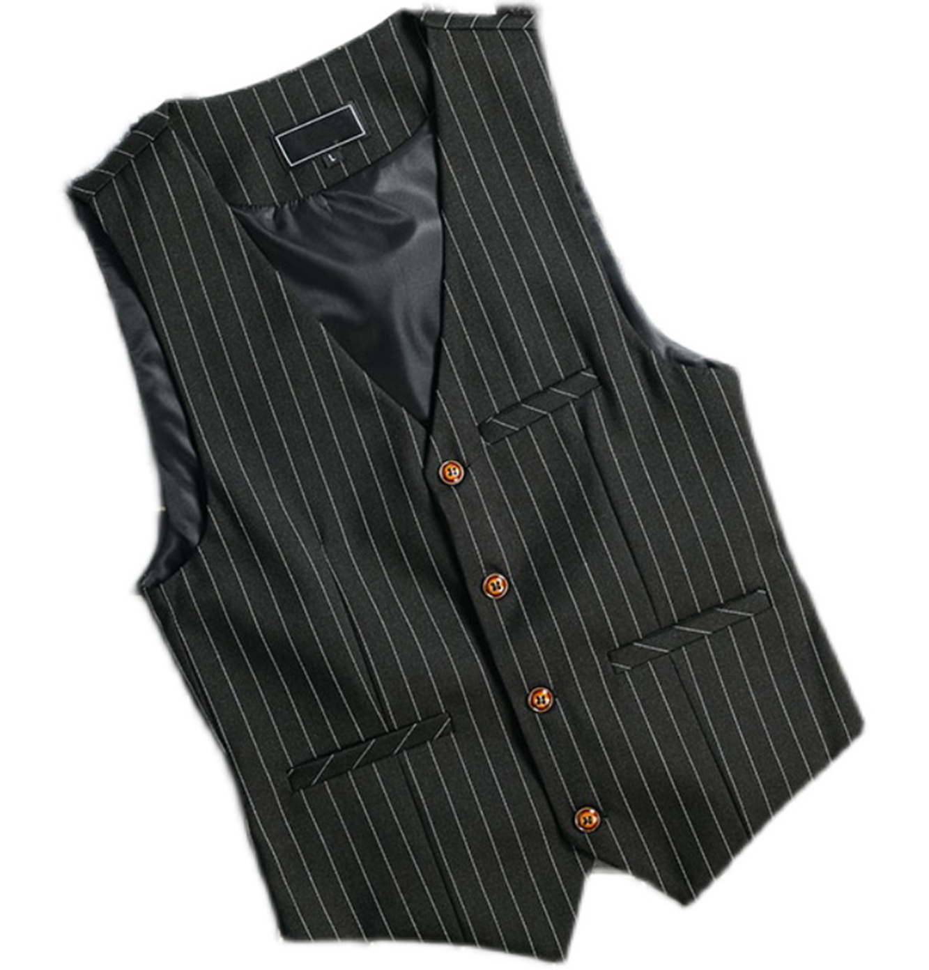 Gilet Gangster Rayé pour Homme, Coupe Slim, Formel, Business, Années 1920
