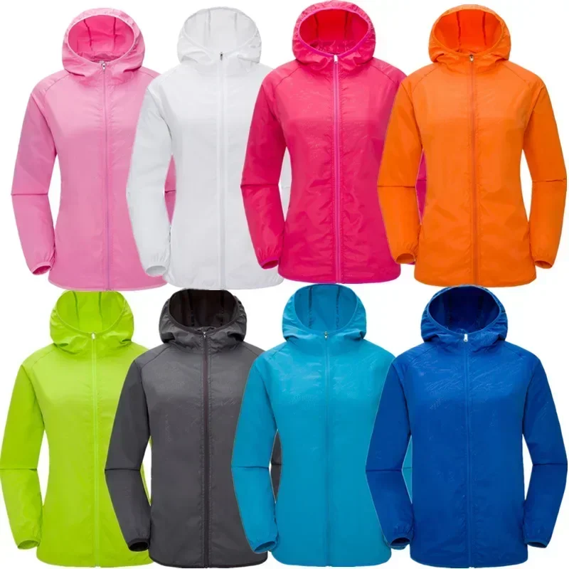 Veste de pluie de Camping pour hommes et femmes, vêtements de Protection solaire imperméables, vêtements de pêche et de chasse, coupe-vent en peau à séchage rapide avec poche