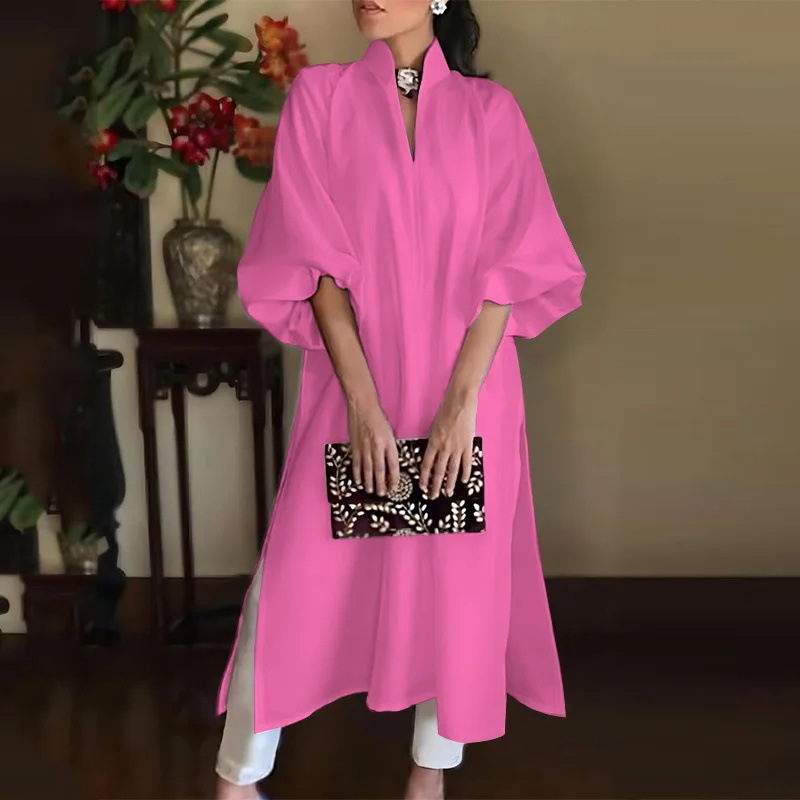 Robe noire pour femme, robe de bureau, nouvelle robe longue maxi décontractée, couleur unie, élégante, élastique, ample, coupe trapèze, robe blanche, Vestidos