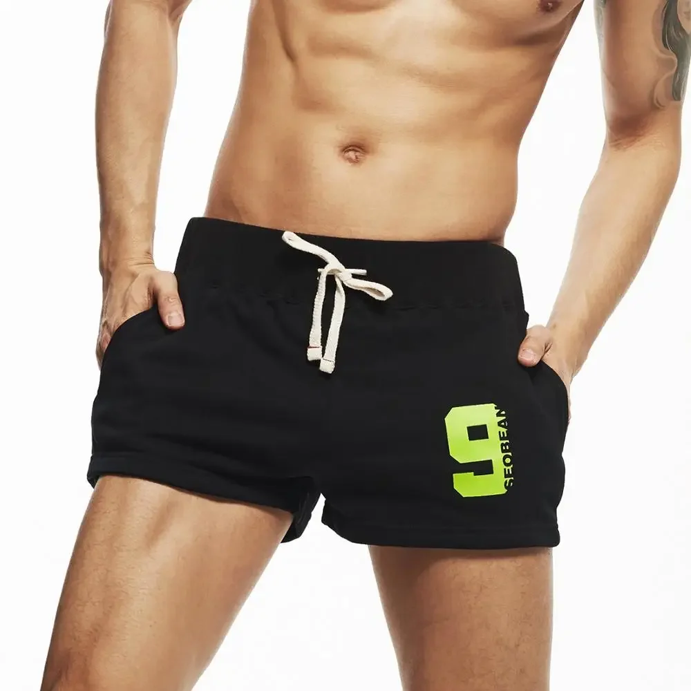 Shorts décontractés pour hommes SEOBEAN, en coton, pour la plage, la maison, amples, avec poches, pour le fitness