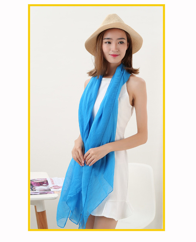 Foulard Tippet Hijabs pour Femme, Longue Écharpe Chaude, Couleur Bonbon, Coton Doux, Châle Rond