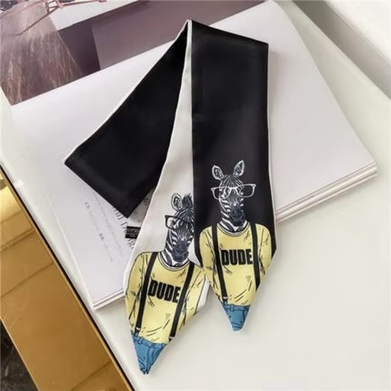 Nouveau Style décoration femmes imprimé style Animal écharpe affaires Europe et amérique petit foulard foulards en soie écharpe maigre