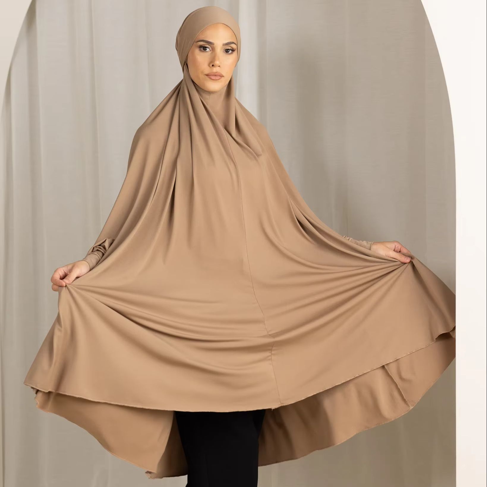 Ramadan Eid Jilbab Khimar Abaya Maillot musulman Hijab Écharpe pour femmes Islam Vêtements musulmans Abayas pour femmes Kebaya Robe Femme